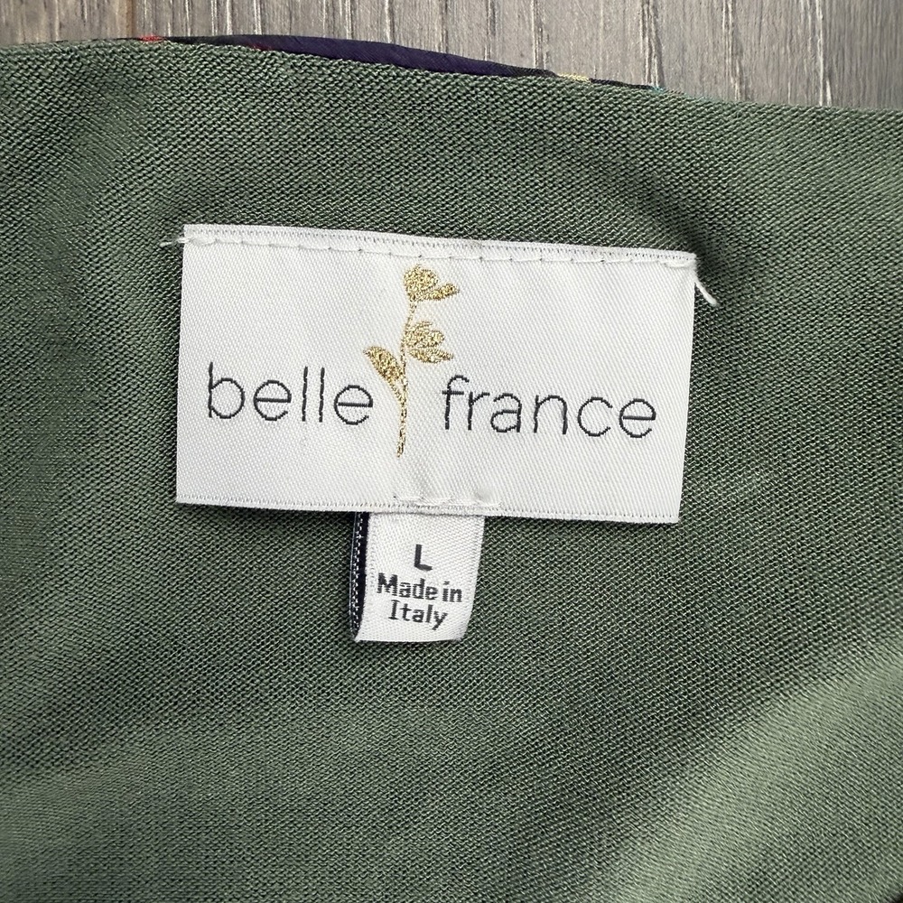 Belle France Silk Blend Blouse Top L Romantic Boho Feminine Peasant Coquette - Picture 3 of 7